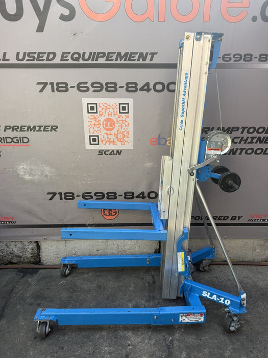 GENIE SLA-10 SUPERLIFT ADVANTAGE MATERIAL LIFT. MINT CONDITION
