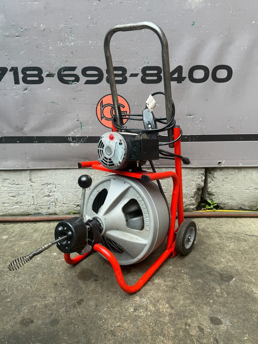 RIDGID K-400 Drain Cleaning Snake Auger Drum Machine 120V 75ft Cable #8