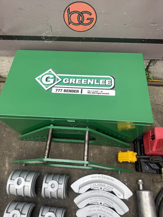 Greenlee 777  Hydraulic Conduit Pipe Bender  1-1/4" to 4" Rigid GB Enerpac Pump.