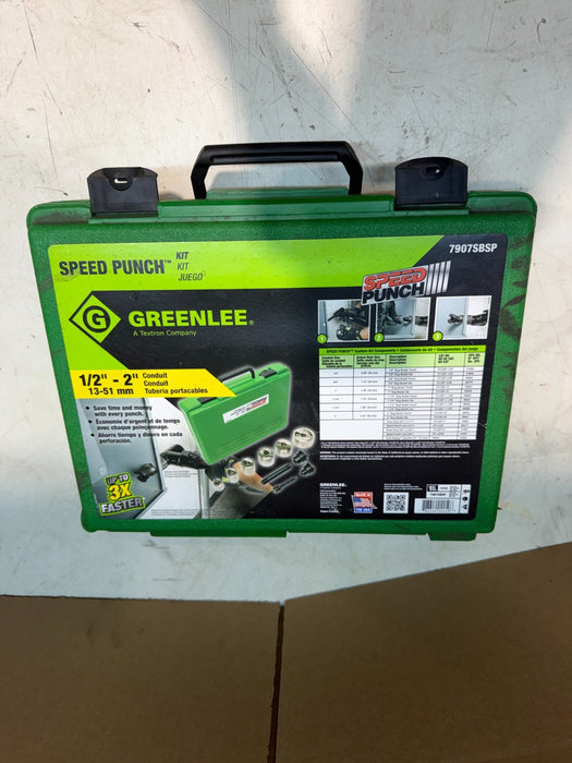 Greenlee 7907SB Hydraulic Knockout Punch Driver Kit NEW Hydraulic driver 1/2-2"