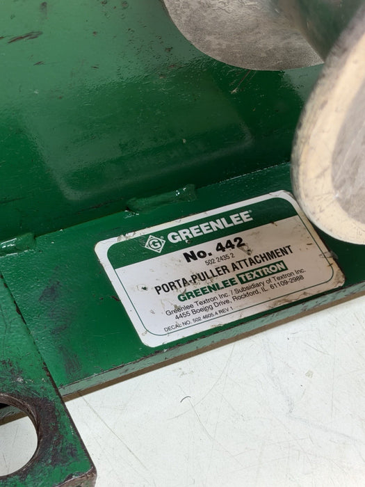 Greenlee 442 Porta-Puller Tugger Attachment For Cable Wire Rope Puller