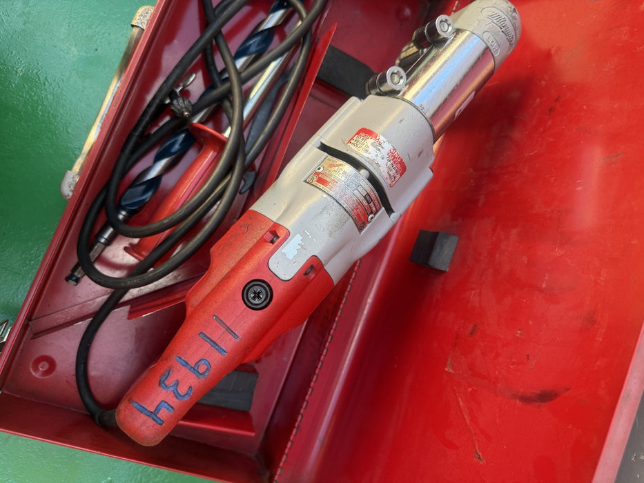 MILWAUKEE 1101 1 & 48-06-2871 HEAVY DUTY 1/2" RIGHT ANGLE 120V CORDED DRILL #1