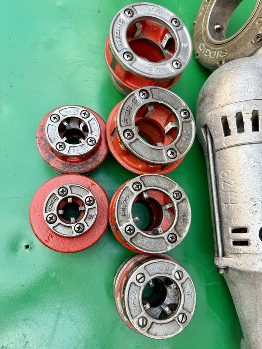 Ridgid 700 Pipe Threader Threading Machine & 12R Die Set 1/2” - 2” Excellent #4