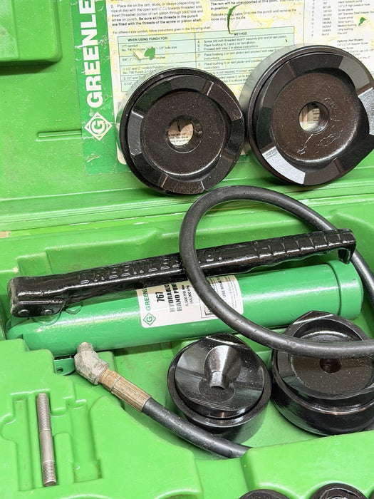 Greenlee 7310SB Slug Buster KO Knockout Punch Set 1/2" - 4" , 767 Pump & Box BG7