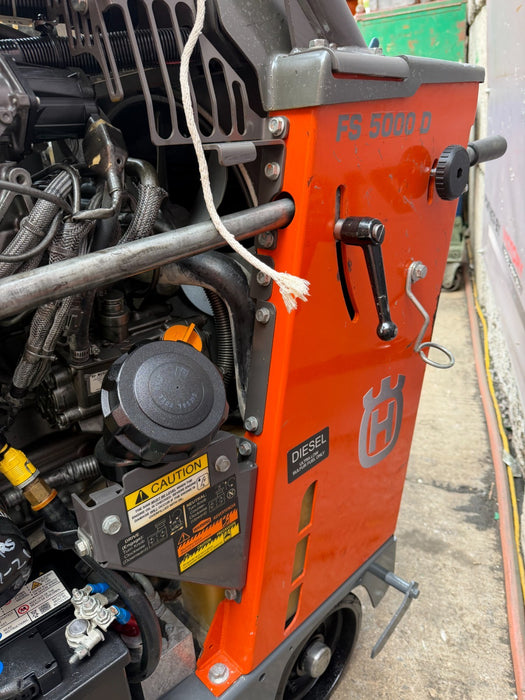 2018 Husqvarna FS-5000D 26" Walk Behind Concrete Saw 306 Hrs MINT FS5000D VIDEO