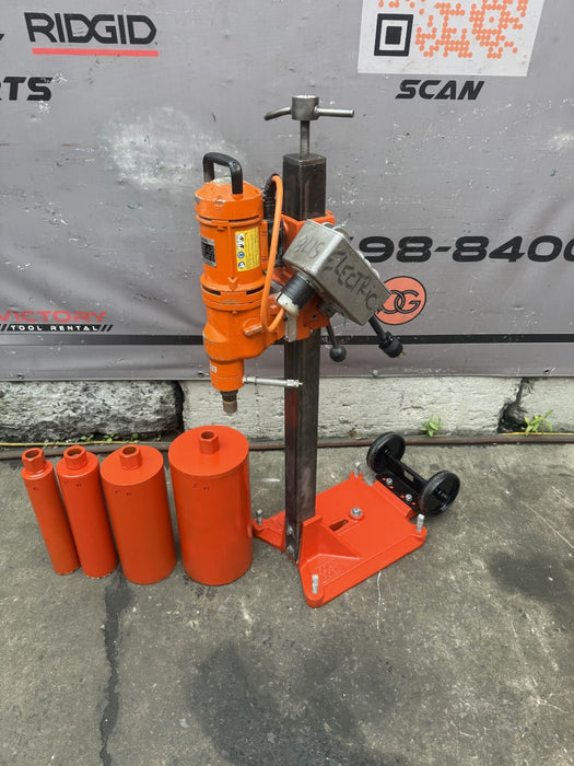Weka DK22 Core Drill Motor and M2 Core Bore Stand with Bits.  Nice Shape. #2