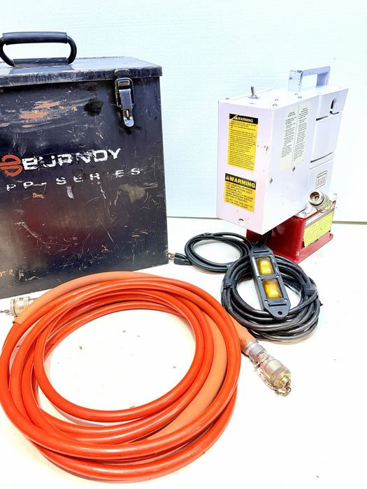 Burndy EPP-10EC Series Hyd Electric Pump 10k psi + Case & Hose Crimper Mint BG12