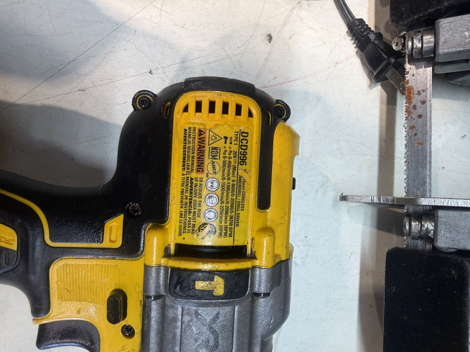Dewalt DCD996 20V XR 1/2" Cordless Hammer Drill, DCS371 Band Saw, DCB115 Charger