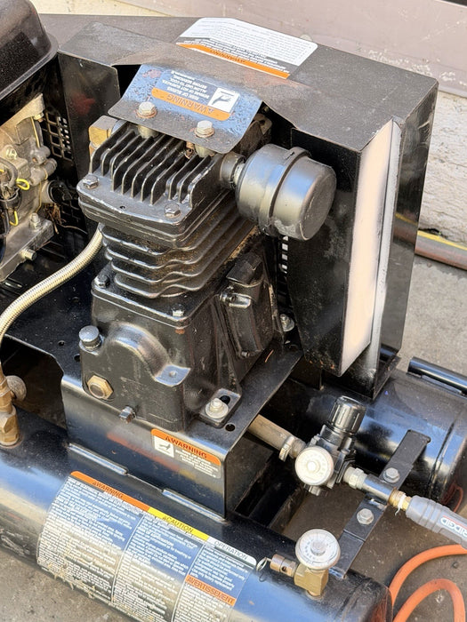 Mi-T-M AC1-PH55-08M 8 Gal Gas Air Compressor Honda GX 200, Belt Driven + Hose