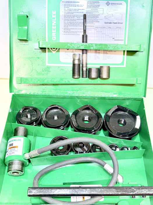 Greenlee 7310 Slug Buster KO  Knockout Punch Set 1/2"-4" + Current  Ram & Pump