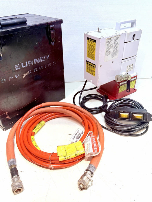 Burndy EPP-10EC Series Hyd Electric Pump 10k psi + Case & Hose Crimper Mint! BG9