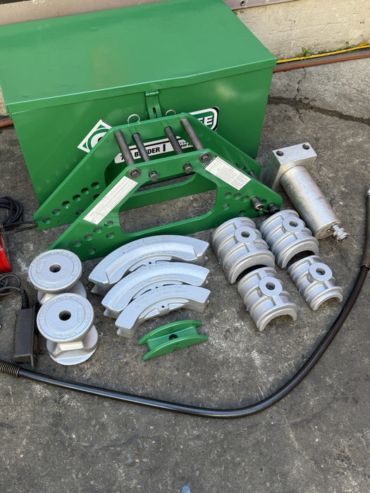 Greenlee 777 1/4 - 4 inch Rigid Hyd. Pipe Conduit Bender With Electric Hyd. Pump