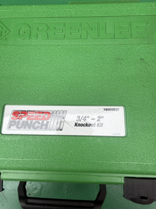 Greenlee 7905SBSP Speed Punch Knockout Kit with Quick Draw 90 Driver 3/4"-2" #3