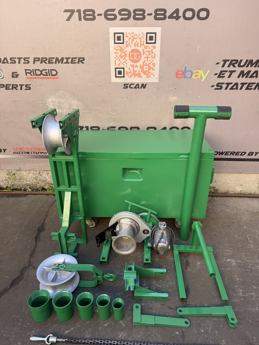 GREENLEE 640 4000 lbs Wire Cable Tugger Puller Set Box.  Works Fine. 10/15/26