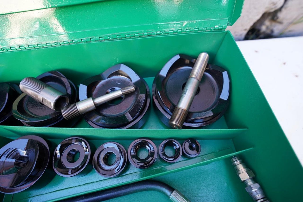Greenlee 7310 1/2 to 4 inch Hydraulic Knock Out Punch and Die Set #4 tested