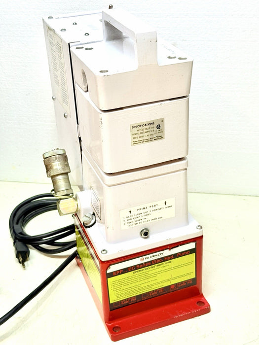 Burndy EPP-10EC Series Hyd Electric Pump 10k psi + Case & Hose Crimper Mint BG10