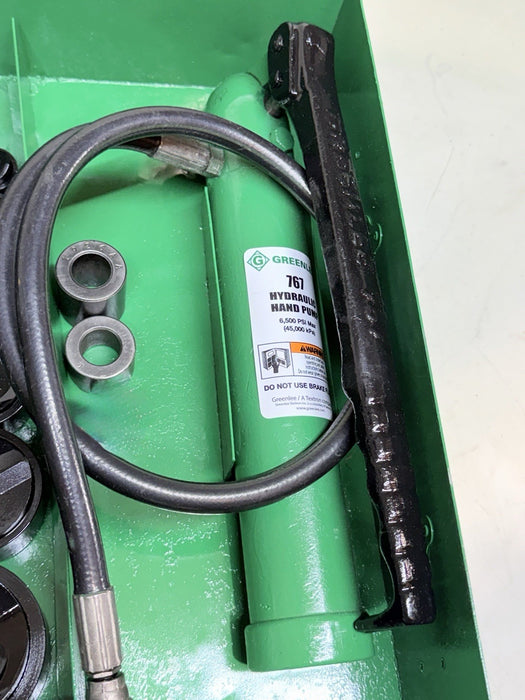 Greenlee 7310SB Slug Buster KO Knockout Punch Set 1/2" - 4" , 767 Pump & Box BG3