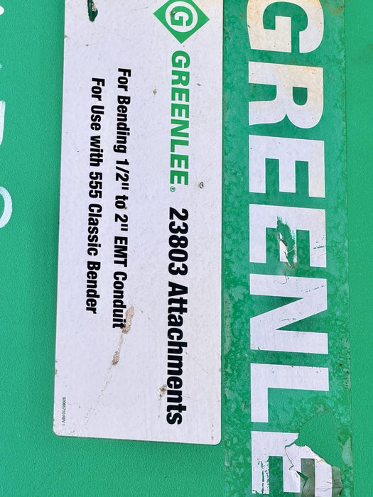 Greenlee 23803 EMT Shoe Group 1/2"-2" fits 555CX, 555DX, 555C , 555 Bender