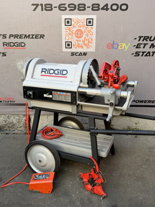 Ridgid 1224 Threader Pipe Threading Machine 1/2 to 4” 714 ,711 Dies Tested  MINT