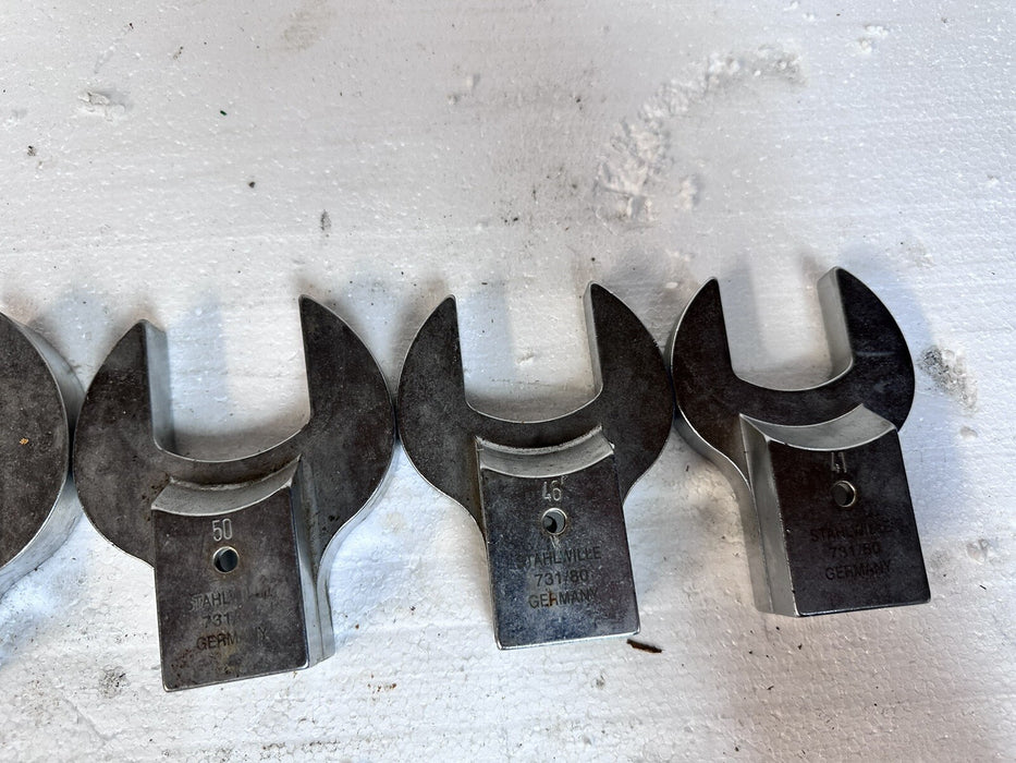 5 Stahlwille  731/80 Open Ended Wrench Shell Tool set 60 , 55, 50, 46, 41mm