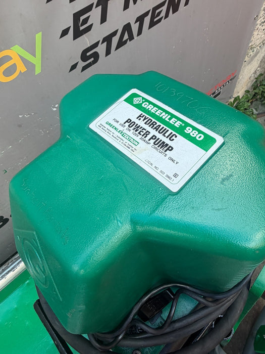 Greenlee 881ct Hydraulic Bender Set Mobile Cart 980 Pump 2.5"-4" Conduit