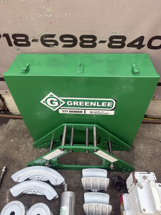 Greenlee 777 1/2 - 4 inch Rigid Hyd. Pipe Conduit Bender With Electric Hyd. Pump