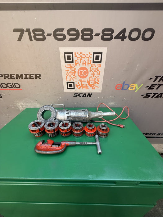 Ridgid 700 Pipe Threader Threading Machine & 12R Die Set 1/2 to 2" Works Great!