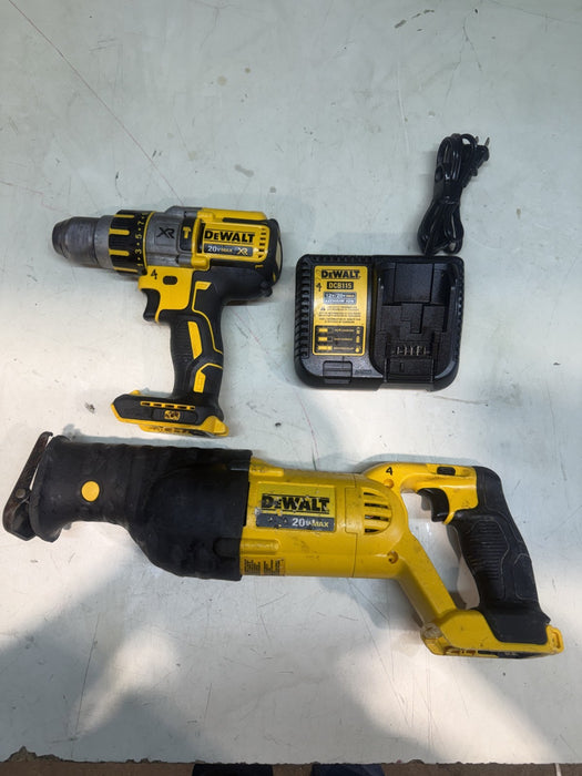 DEWALT DCS380 20V  Cordless Reciprocating Saw, DCD995 Hammer drill, DCB115 Charg