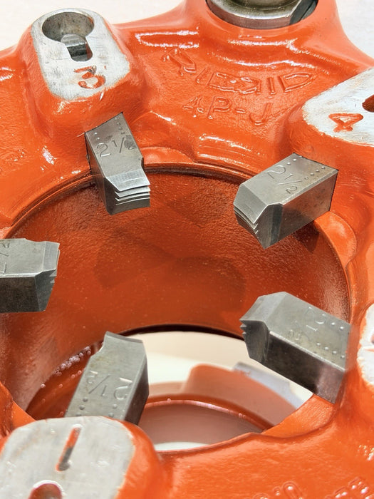 RIDGID 4PJ Jam proof pipe threader die head 2-1/2 to 4" + 2-1/2” Teeth REFURBISH