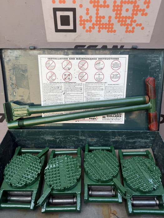 Hilman Rollers, KRS-15-SLD, Steel FT Series Deluxe Kit, 15 Ton Capacity