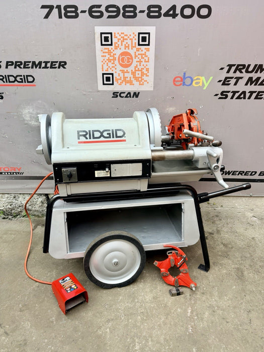 Ridgid 1224 Threader Pipe Threading Machine 1/2 - 4” 711, 714-Dies, Works Great!