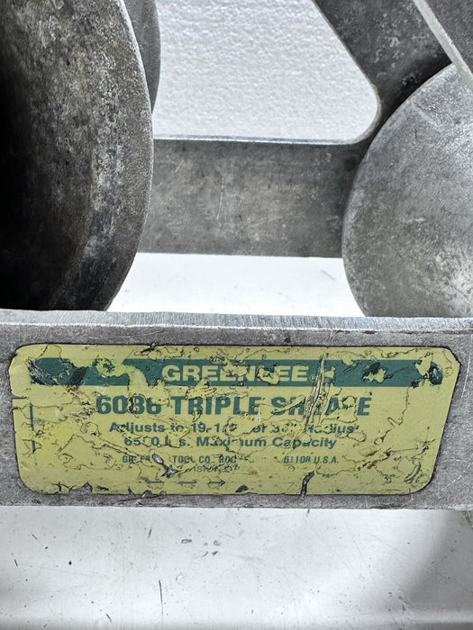 GREENLEE 6036 TRIPLE SHEAVE GUIDE FOR CABLE PULLER TUGGER #3