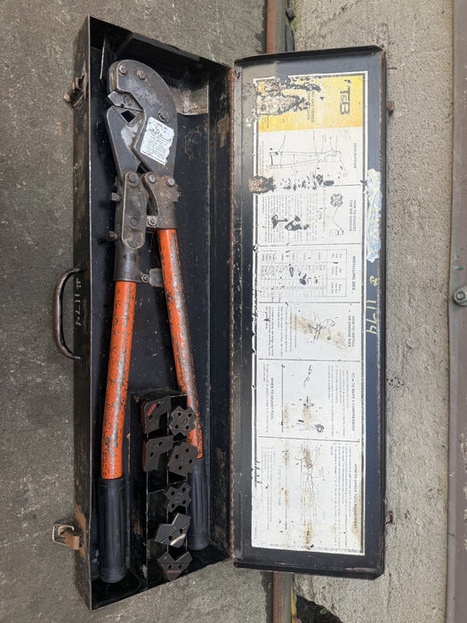 Thomas & Betts T&B TBM6S, 26" Shure Stake Ratchet Compression Crimper with Dies