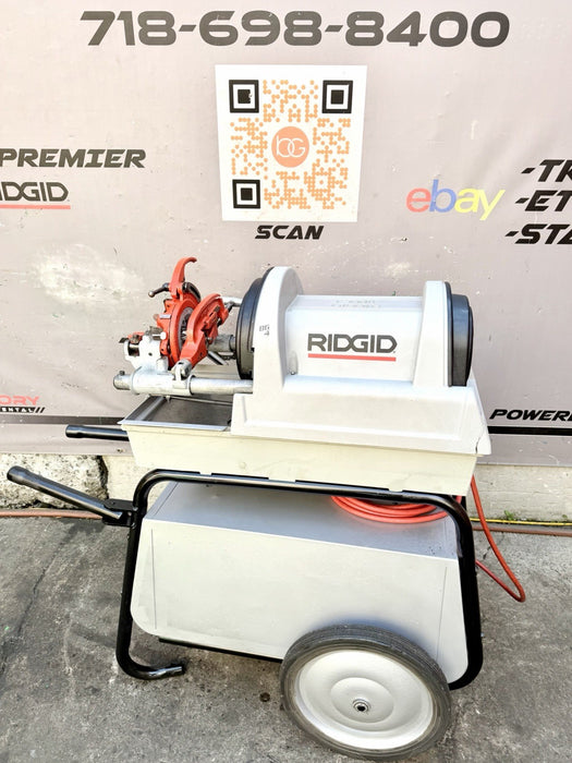 RIDGID® 1822-I Auto Chuck Pipe Threader with 815A HSS Dies & Cart, Excellent ✅