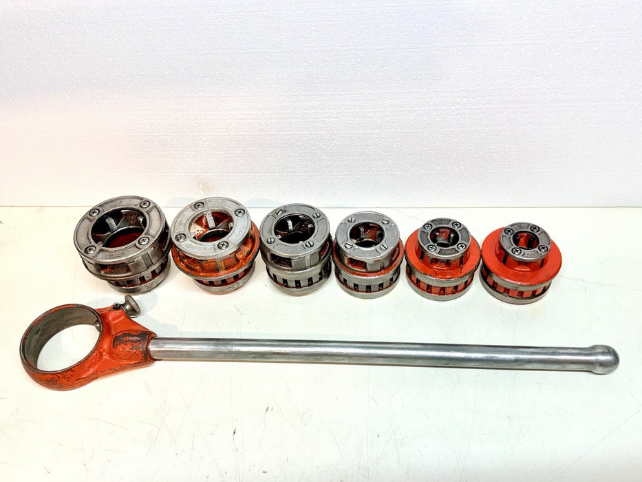 Ridgid 12-R Pipe Threader Die Head Set & Ratchet Head 12R  1/2" - 2" Dies #BG1