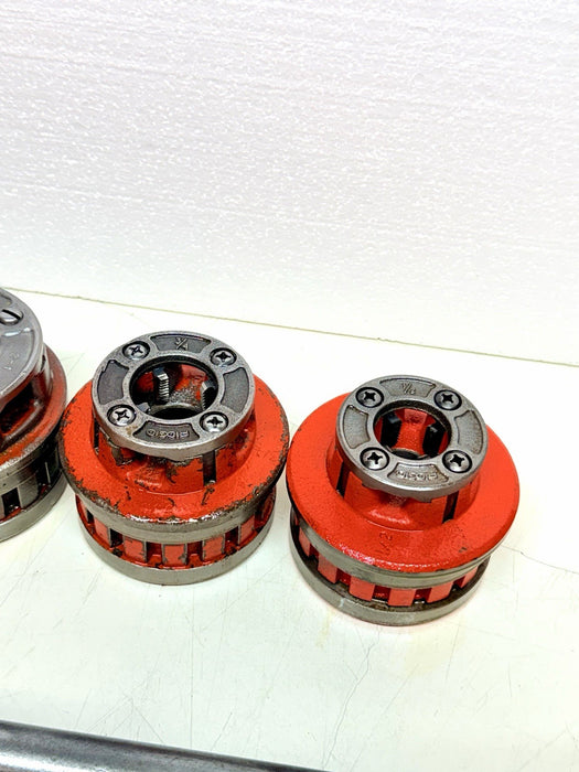 Ridgid 12-R Pipe Threader Die Head Set & Ratchet Head 12R  1/2" - 2" Dies #BG1