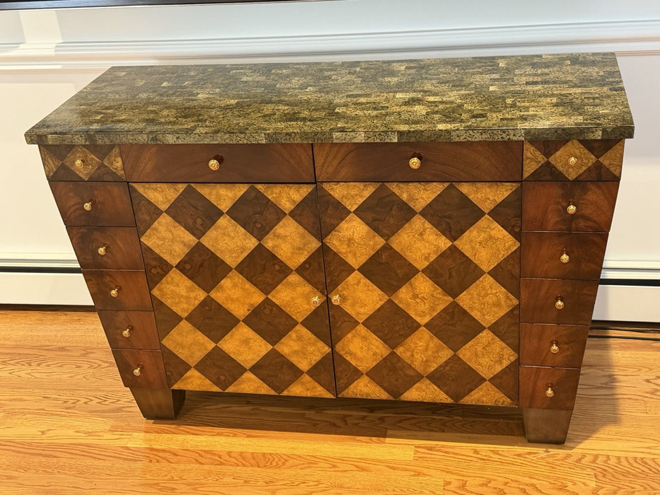 Beautiful Maitland-Smith Marble Top Credenza Sideboard Buffet Media Console