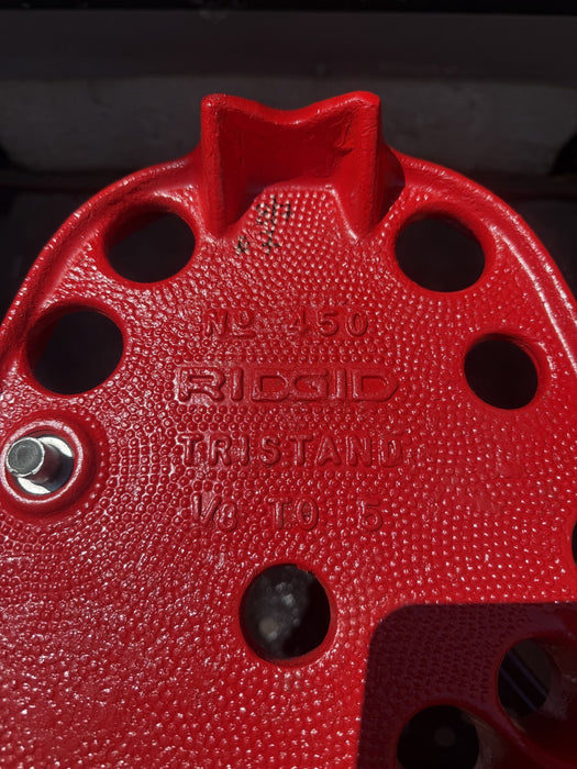 Ridgid 450 1/8 to 5 inch Tripod Pipe Vise for Ridgid Pipe Great Shape #7 8/7/26