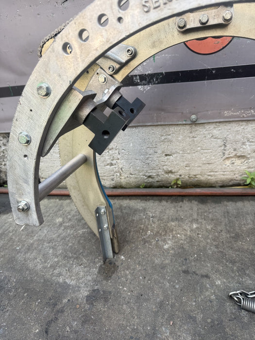 H & M Pipe Beveling Machine 12"-20" w/ Chain Dogs Torch Holder.  Nice Shape. #2