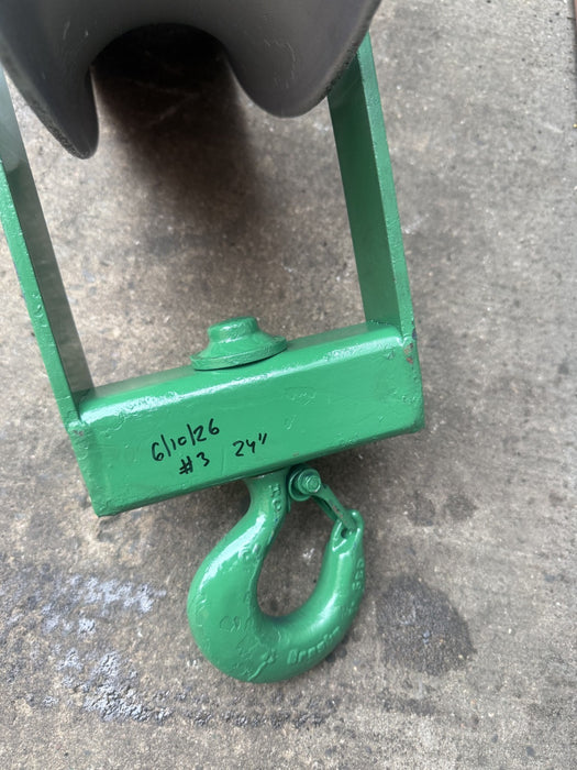 Greenlee 24 inch  4000lbs  Sheave Cable Puller  Tugger.  Works Fine. 6/10 #3