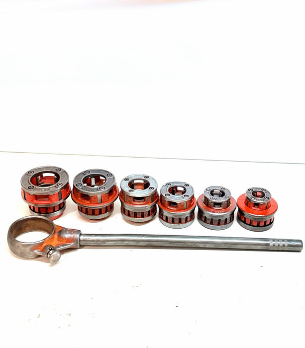 Ridgid 12-R Pipe Threader Die Head Set & Ratchet Head 12R  1/2" - 2" Dies #BG4