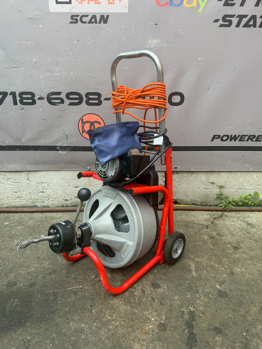 RIDGID K-400 Drain Cleaning Snake Auger 120V Drum Machine 3/8"x75' #6