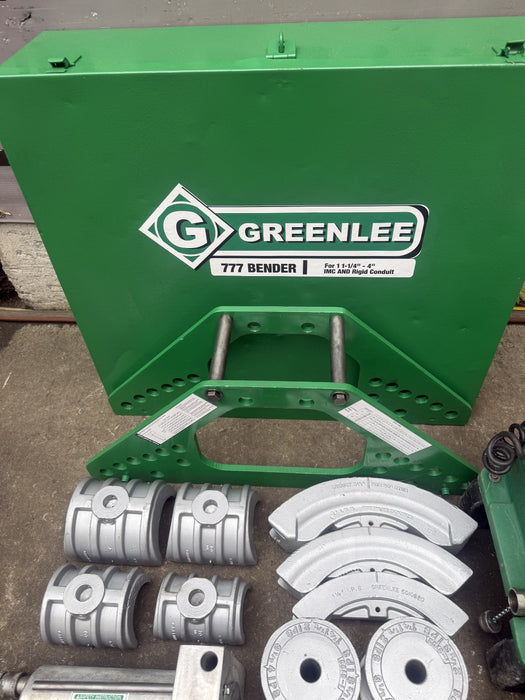 Greenlee 777  1 1/4 - 4 inch Rigid Hyd. Pipe Conduit Bender  Greenlee 975 Pump 3