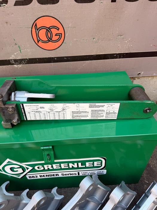 GREENLEE 882 Hydraulic Pipe Bender 1-1/4 - 2 RIGID EMT With Hand Pump
