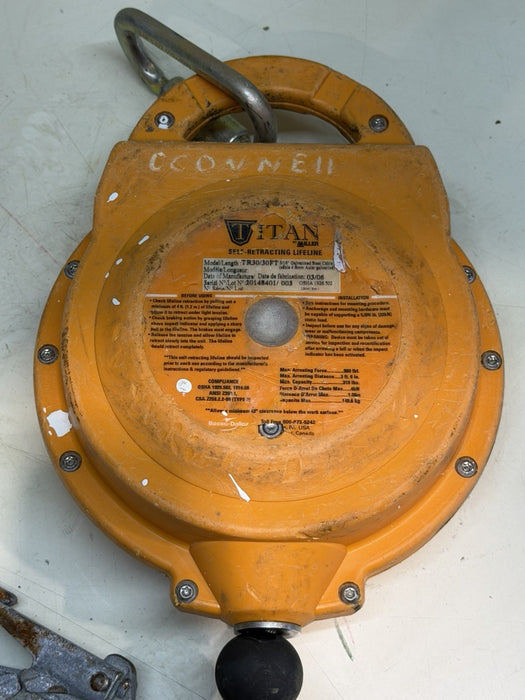 Miller Titan T-30 Self-Retracting Lifeline Fall Protection Safety Device