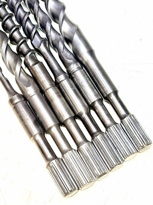 6 Spline Drive 3/8, 7/8, 7/8, 7/8, 1”, 1” Concrete Rotary Hammer Drill Bits #2