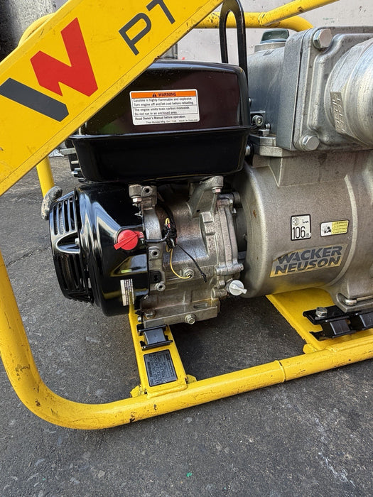 2021 Wacker Neuson PT4A 4" Portable Self-Priming Trash Water Pump Honda