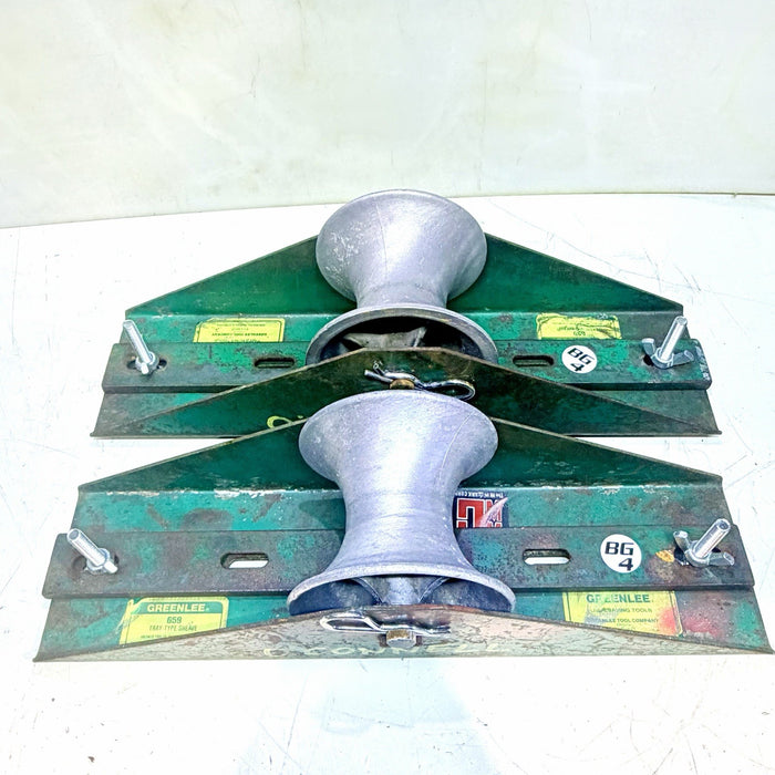 Greenlee 659 22" Tray-Type Cable Pulling Sheave Quantity Of 2 Sheaves BG4