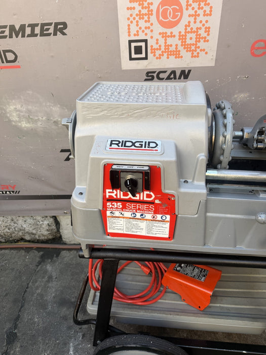 Ridgid 535 Pipe Threader 1/2" to 2" Pipe Threading Machine 811 Die Head. Great.