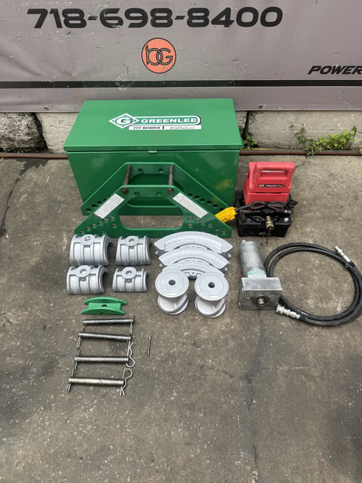Greenlee 777  Hydraulic Conduit Pipe Bender  1-1/4" to 4" Rigid GB Enerpac Pump.